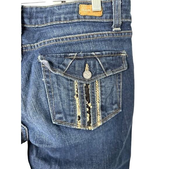 Paige Cloverdale Jeans Womens 28 Boot Cut Low Rise Stretch Denim Boho 28x33 USA - Picture 4 of 8